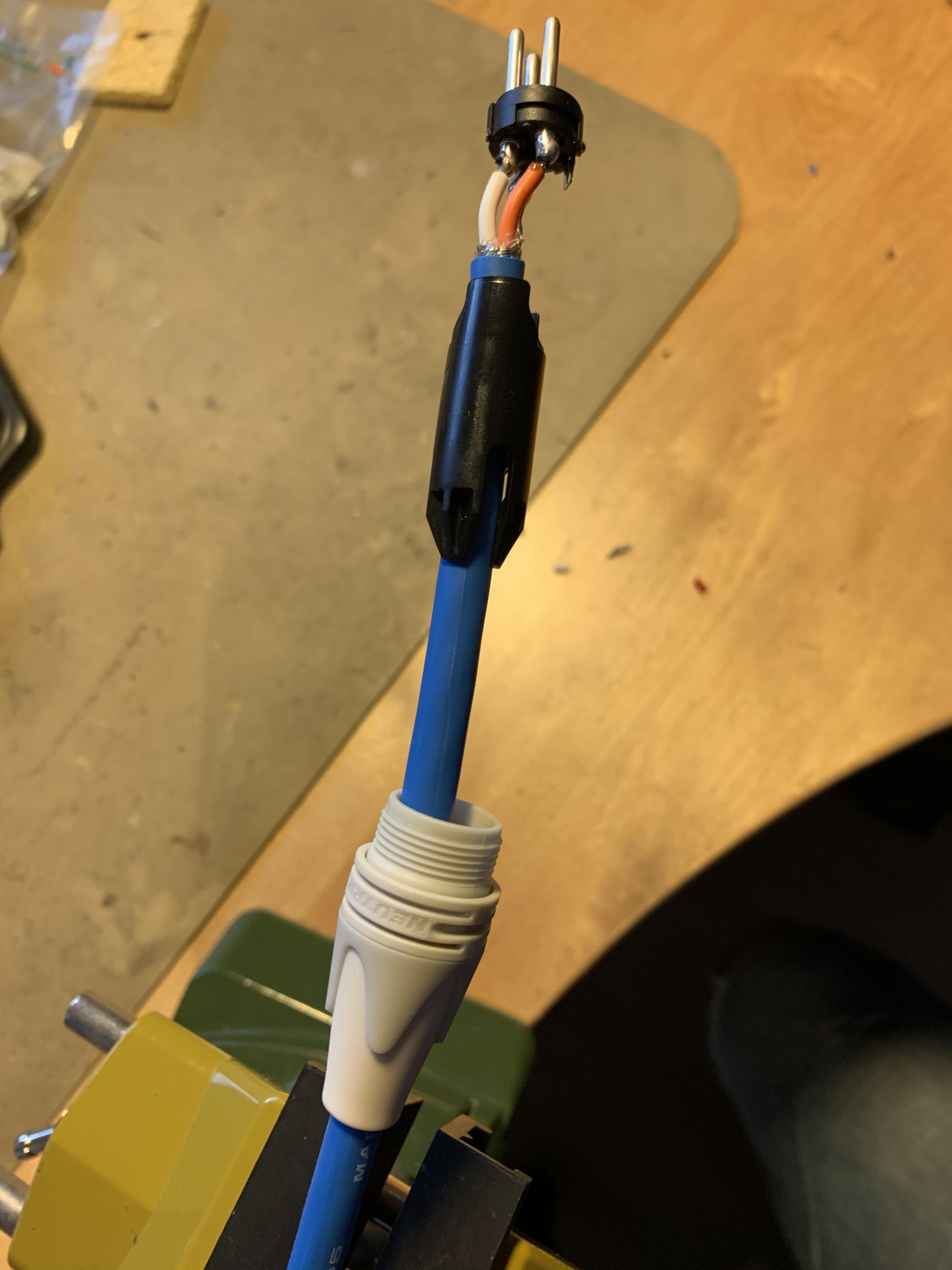 XLR Connector to the AES cable